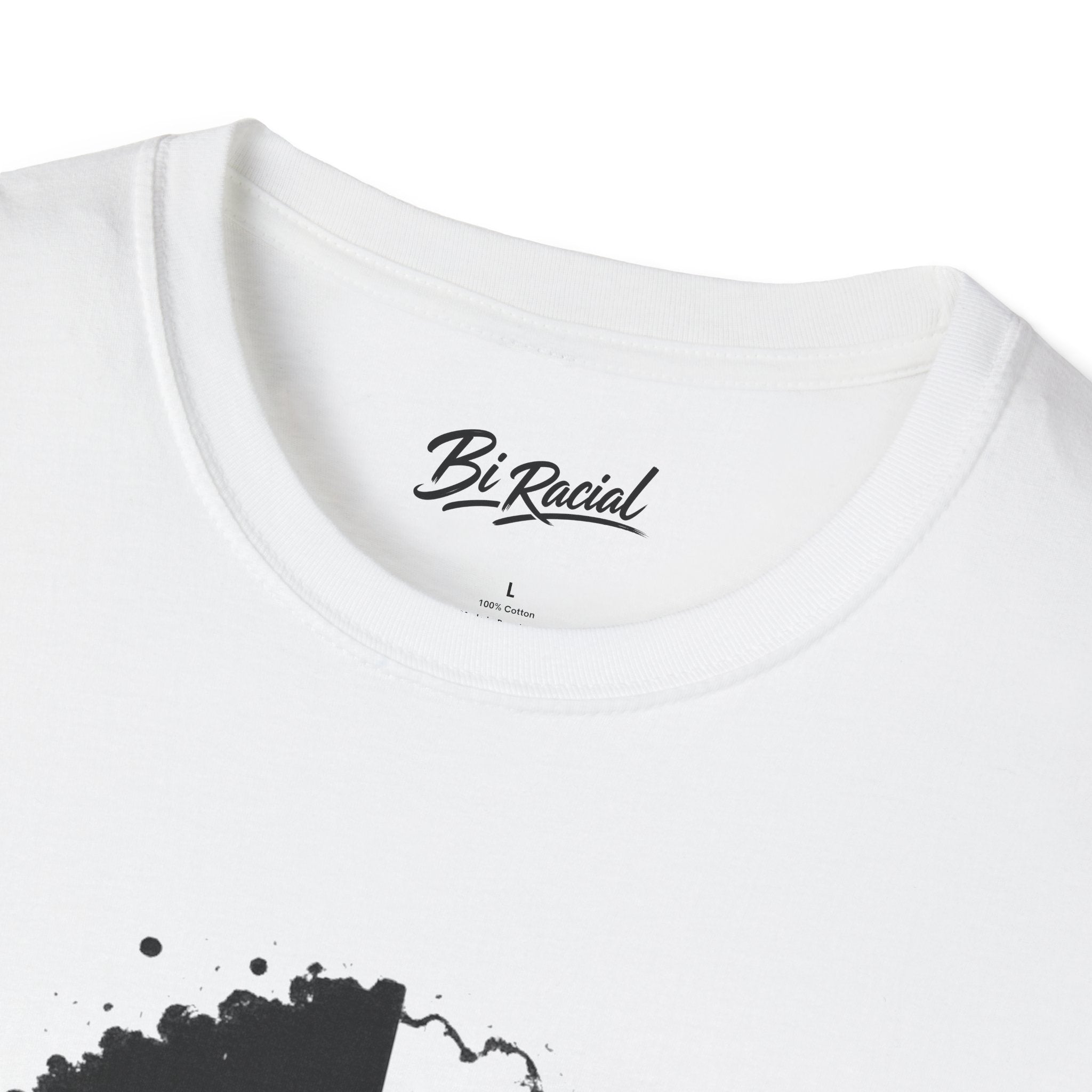 Biracial Pride T-Shirt — 'Bi Racial' Script Tee with Female Duality Logo