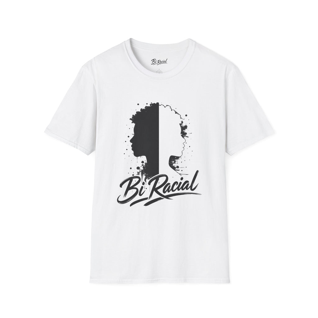 Biracial Pride T-Shirt — 'Bi Racial' Script Tee with Female Duality Logo